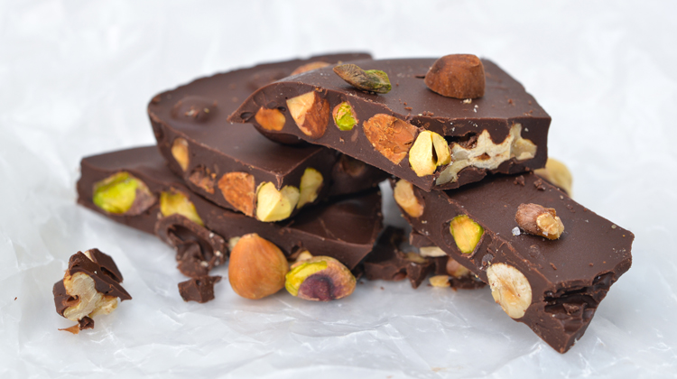 Nutty Chocolate Bark - Healthy Snacks Recipe